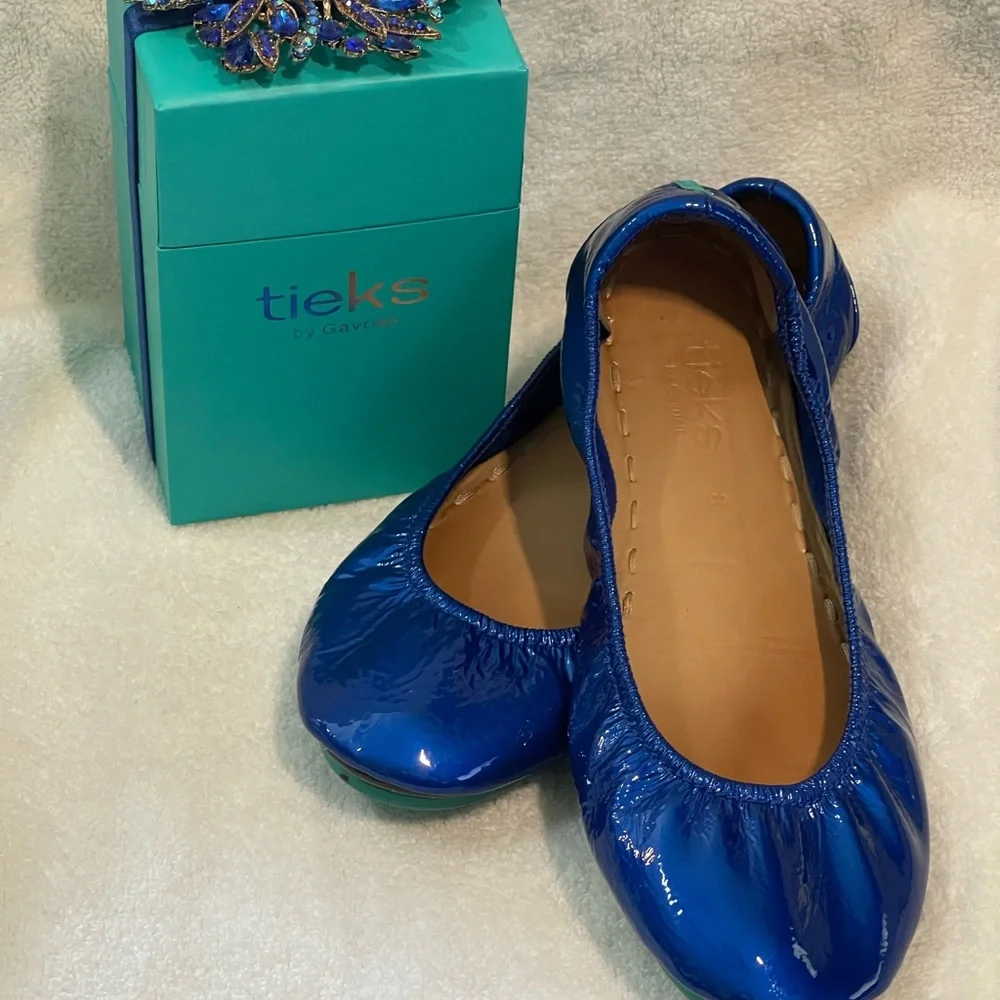 Tieks Sapphire Blue Ballet Flats - Picture 1 of 4